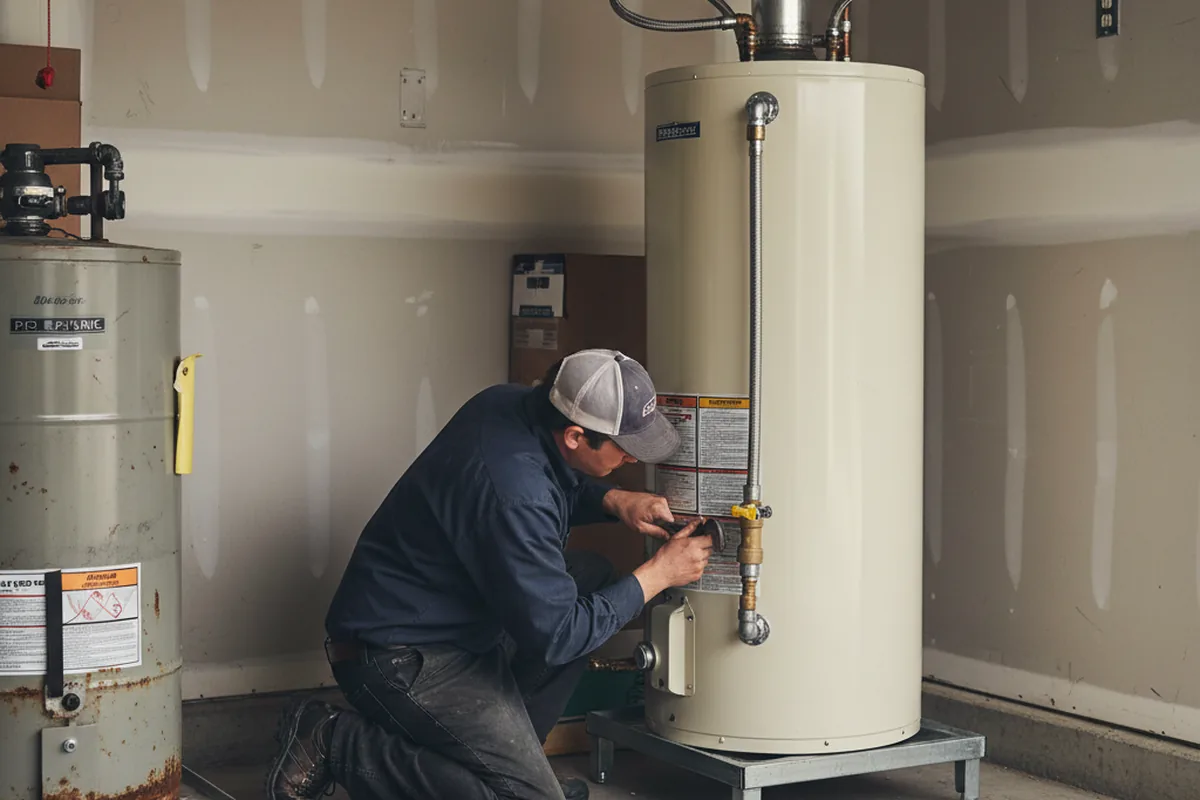 Water heater and shutoff valve replacement in Harrodsburg